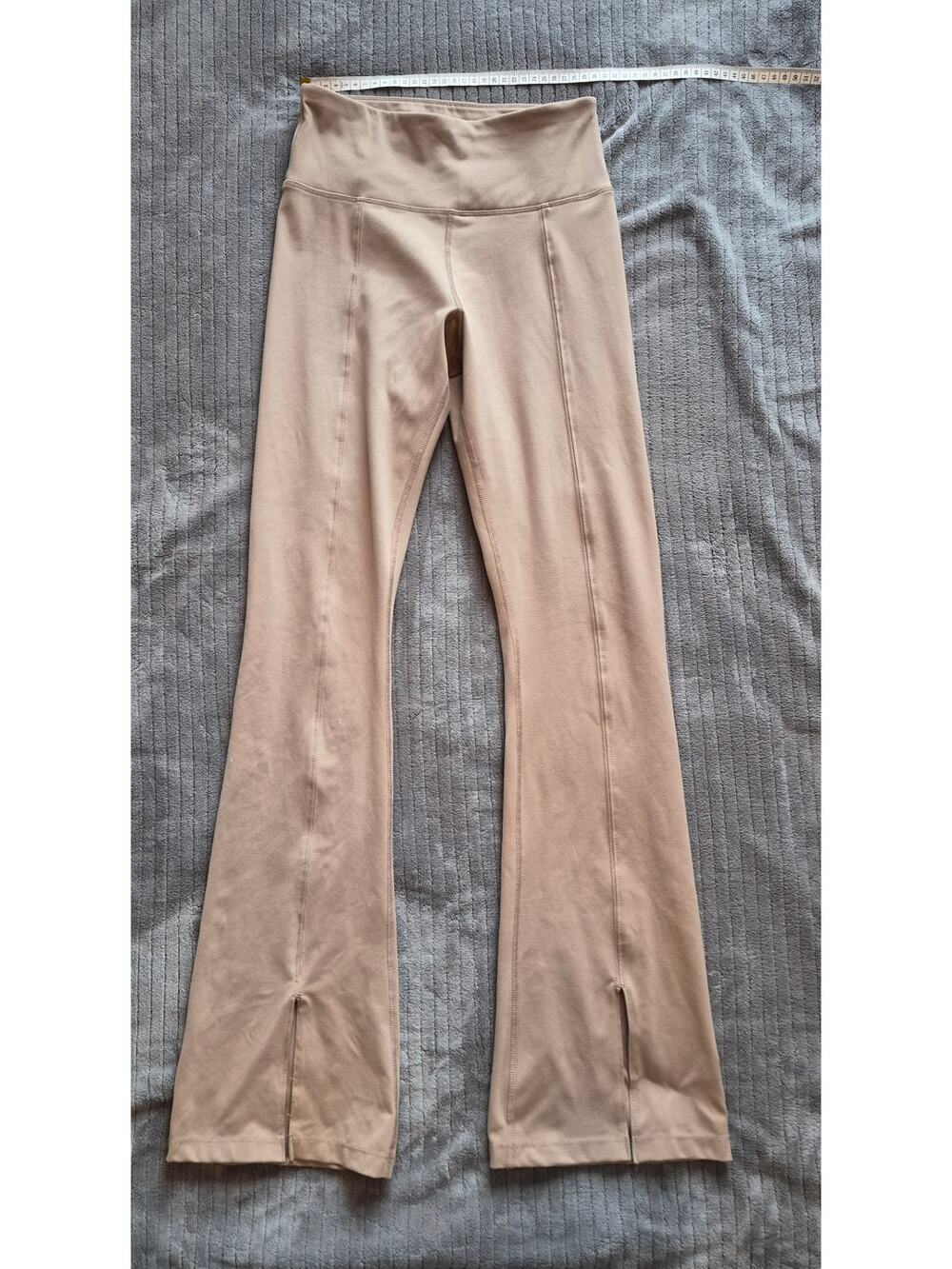 Calvin Klein Stretch Legging Taupe Brown Size XS High Waisted Bell Bottoms